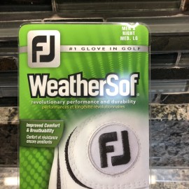 Footjoy FJ Weathersof Men's Golf Glove NEW White RIGHT HAND MED - LRG