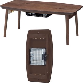 Folding Legs Kotatsu Heater Table Display Size W36xD20xH14.5 Inches Natural Wooden Material Walnut Brown Color Electric AC110/120-Voltage 400-Watt for USA and Canada Home Living Protoya OEM ELFI120WAL