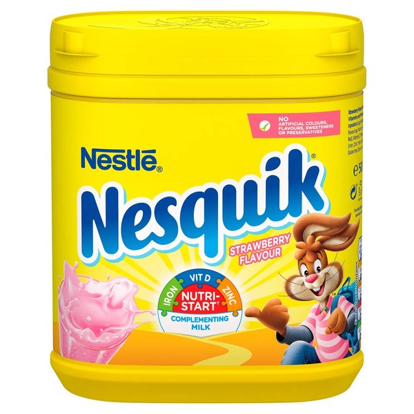 Nesquik Strawberry Powder Tub, 500 g