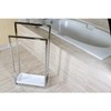 Kingston Brass SCC8261 Pedestal 2-Tier Steel Construction Towel-Rack with Wooden