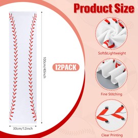 Hahafelt 12 Pack Baseball Cooling Towels, Sports Towels with Bags, 40"x12" Breathable Chilly Towel, Microfiber Towel for Baseball Sport Team Gift