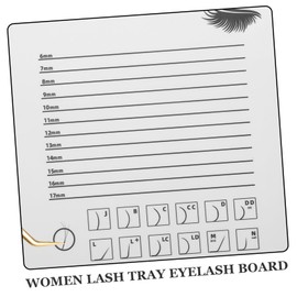 Ipetboom Women Eyelash Tray Display Board Acrylic Lash Extension Tool with Integrated Scale for Accurate Measurements for Salon Personal Use