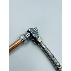 UKDD® 15mm x 1/2" Male Threaded Flat Faced Isolation Ball o fix Angle Valves for 1/2" Flexible Tap Connector (Pair)