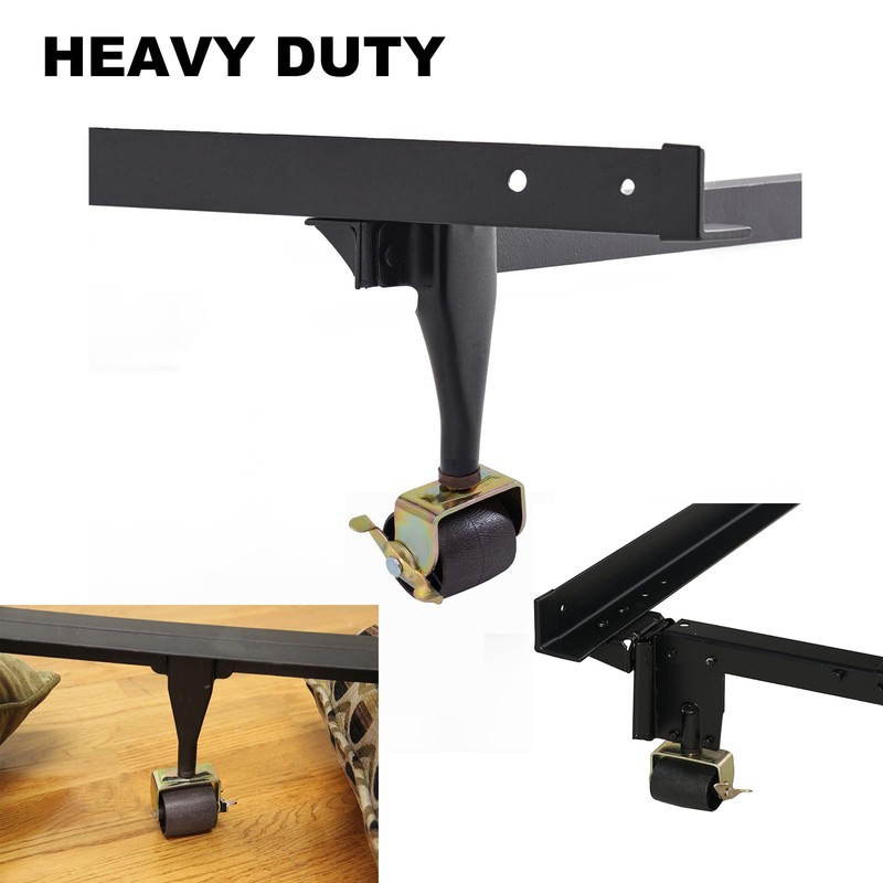 2PCS Locking Replacement Heavy Duty Steel Stem Bed Frame Wheels