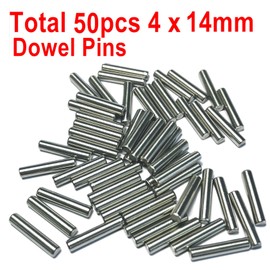 ZDingTech 50pcs 4mm x 14mm Dowel Pins Metal Dowel pins M4 4mm Shelf Pegs,Support Shelves,4mm x 14mm Metal Rod.304 Stainless Steel Wood Bunk Bed pegs