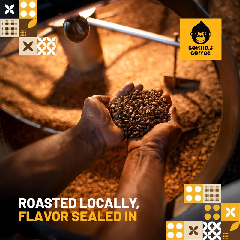 Gorilla's Coffee 100% Arabica - Medium Roast Ground Coffee, Fair