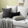 MIULEE Set of 2 Decorative Corduroy Grey Cushion Covers 22x22