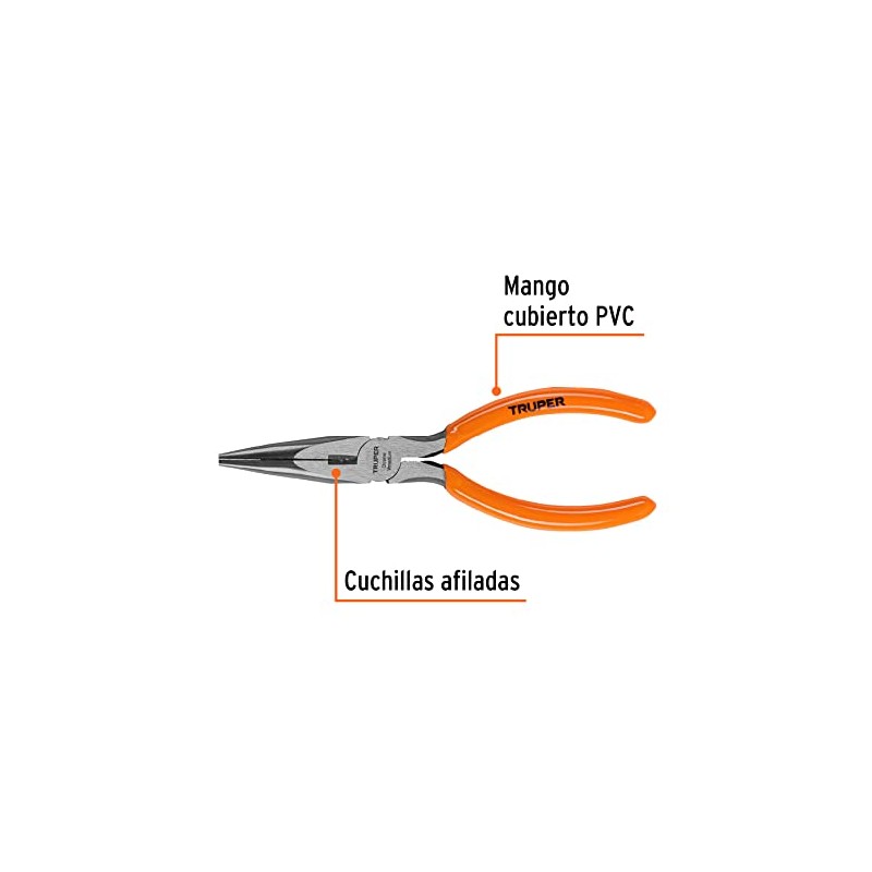 Truper T203-6, Pinzas de punta y corte, 6"