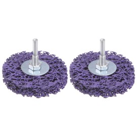 HARFINGTON 2pcs Paint Stripping Disc Drill Attachment 3" x 1/2" with 1/4" Shaft Strip Clean Discs for Angle Grinder Clean and Remove Paint Coating Rust, Purple