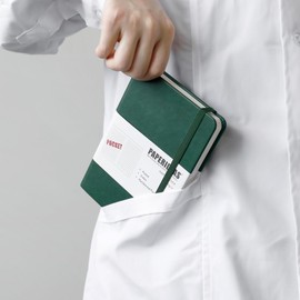 PAPERIDEAS Notebook, Classic Notebook, Hardcover, A6 Pocket Size (W x H x H): 4.1 x 5.9 inches (10.6 x 15.1 cm) with Elastic Band (Squared, Black)