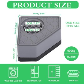 Vibration Damper Washing Machines Pack of 4 Washing Machines and Dryer Base Lower Noise, Vibration Damper, Washing Machine Non-Slip Stop for Washing Machine