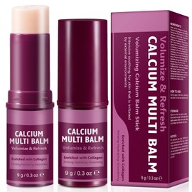 REBODUM Calcium Volume Multi Balm Stick 2PCS - Solid Skincare Stick with Calcium & Collagen, 72H Anti-Aging Moisturizer for Face, Neck, Décolleté to Firm Skin & Reduce Wrinkles, Portable Balm