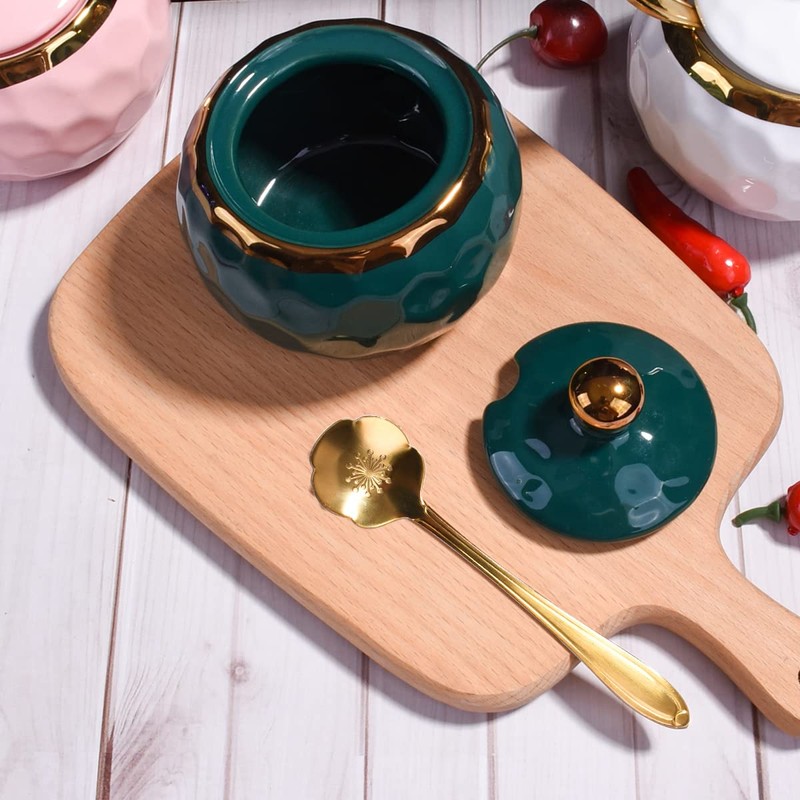 BOSILI Ceramic Sugar Bowl, Golf Shaped, Ceramic Sugar Bowl with