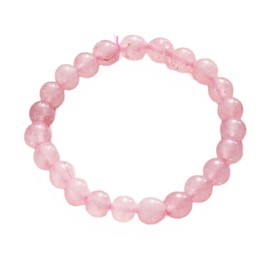 Reiki Energy Charged Rose Quartz Crystal Beaded Elasticated Bracelet (Beautifully Gift Wrapped)