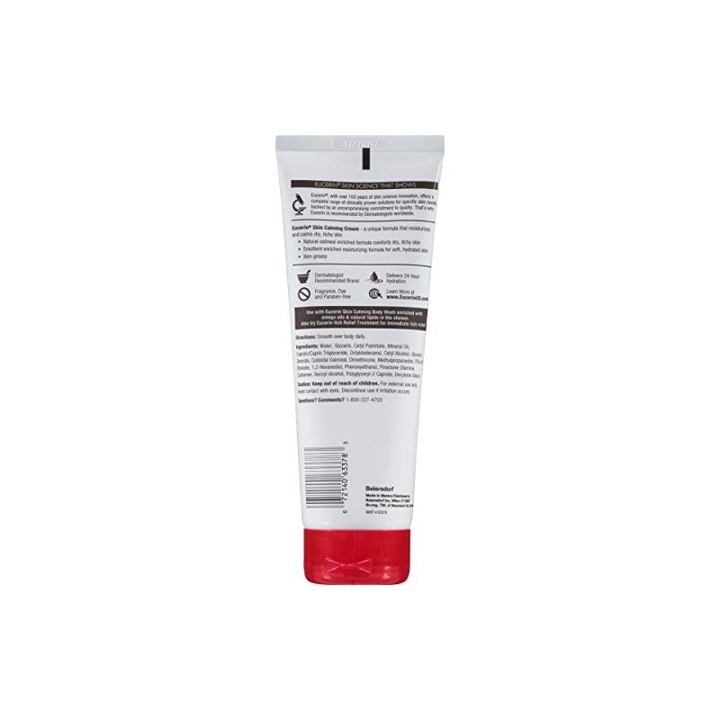 Terapia de crema calamante Eucerin para piel seca, 8 onzas