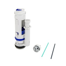 Lychee Light Dual Flush Valve & Push Button Replacement Parts and Assembly Fits Geberit & kohler Split Toilet Parts, with Top Push Button,Universal Toilet Tank Spare Kits White,2 Inches (11" Height)