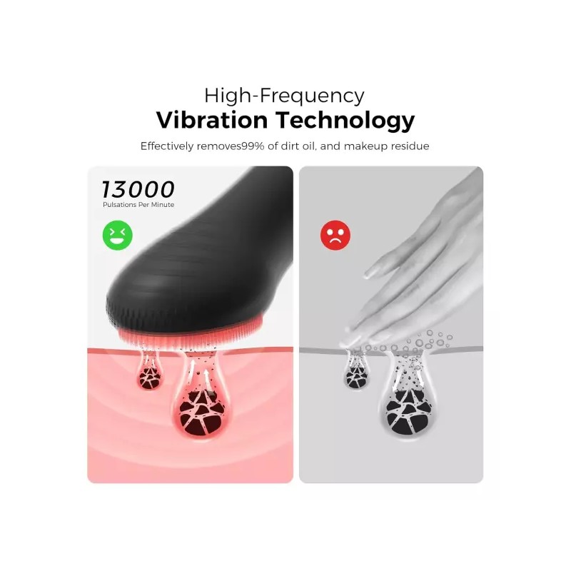 Face Scrubber 페이스 스크러버 페이셜 클렌징 브러시 - 4개의 LED