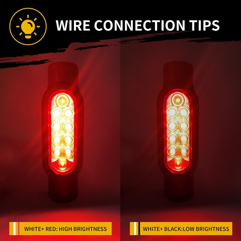 Aila 2PCS Boat Trailer Guide Pole Lights, IP67 Waterproof LED