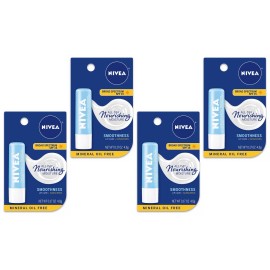 Cuidado de labios suave Nivea con FPS 15, 0,17 oz (paquete de 4)