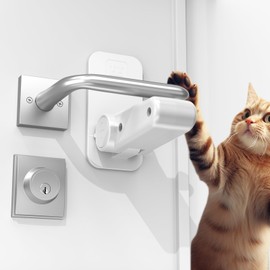 (1) Door Knob Lock, Child Lock, Door Lock, Nursery Teacher Supervision, Window Lock, Door Knob Cover, Cat Escape Prevention, Room Key Retrofit, Easy Installation, Baby Pet Door Knob, Lock, Prevents