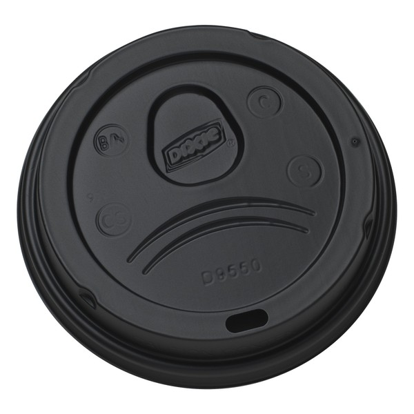Dixie 20 and 24 oz. Dome Hot Coffee Cup Lid by GP PRO (Georgia-Pacific): Black: D9550B: 1:000 Count (100 Lids Per Sleeve: 10 Sleeves Per Case): X-Large