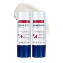 2PCS Lip Balm Stick - Lip Repair Cream for Dry Cracked Lips - Langanhaltende feuchtigkeitsspendende Lippenpflege Intensive Lip Repair for Cracked - Natürlicher Lippenschutz - Geschenke für Frauen Mädc