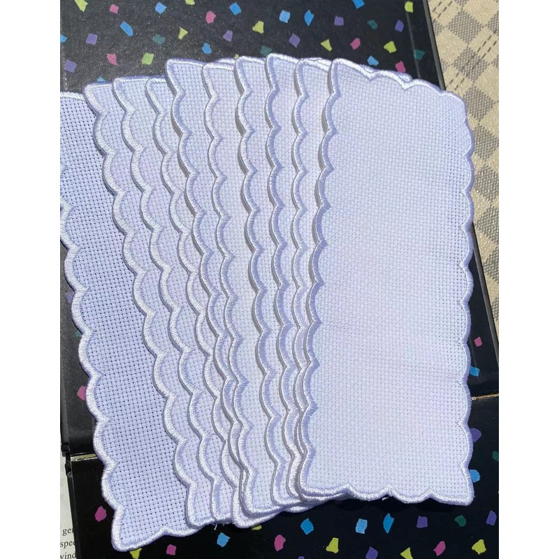 10 x Pure White Cross Stitch Embroidery Bookmarks Blank Cross