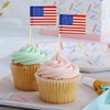 JIHUOO 200 Pcs American USA Flag Toothpicks 4th of July