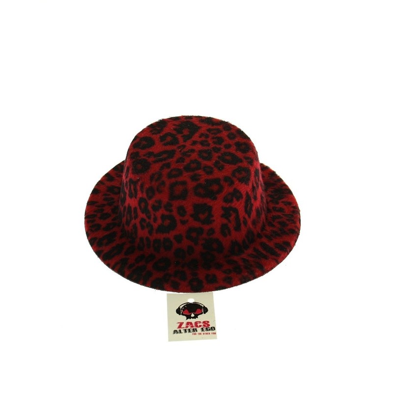 Zac's Alter Ego Leopard Print Mini Top Hat