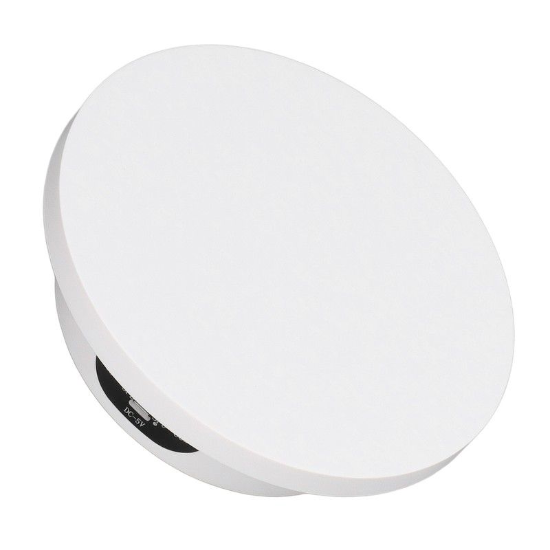 Rotating Display Stand 16cm White Remote Control Low Noise Electric