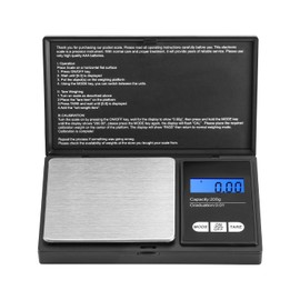 Pocket Scale, 200 x 0.01g, Precision Digital Scale, Mini Kitchen Scale, Gold Scale, Coin Scale, Precision Scales for Kitchen, Jewellery, Herbs, Tea, Yeast, Coffee