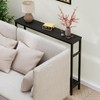 Timberer Narrow Console Table, 39.4” Sofa Table with Adjustable Shelf,