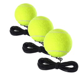 3 Pcs Tennis Training Ball Tennis Ball with String Attached Self Practice Exercise Tennis Ball Rebound Ball with String for Tennis Trainer