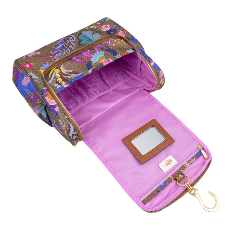 Oilily Cathy Travel Kit with Hook Plantation, Multicoloured