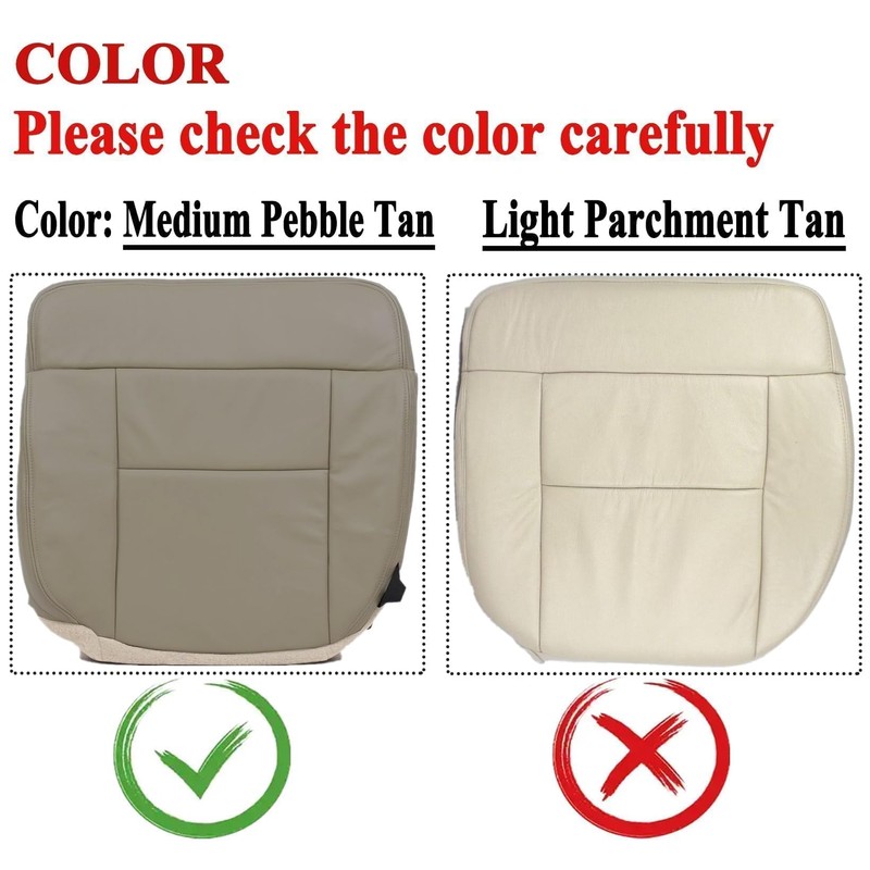 NLQR Front Driver Bottom Replacement Seat Cover Beige Tan HW