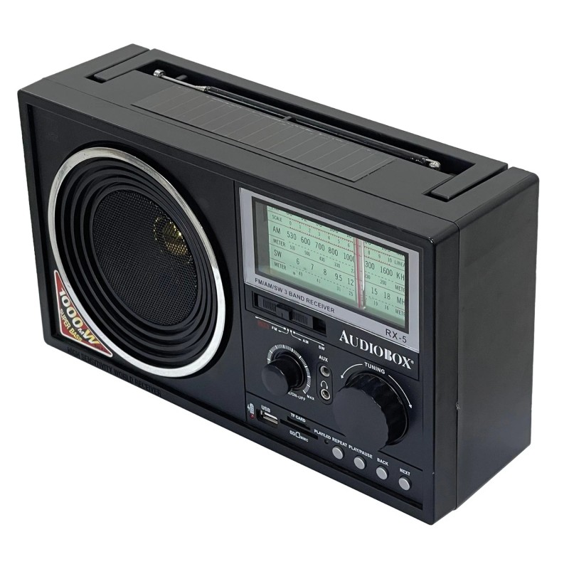 Audiobox® AUDIOBOX RX-5BT Rechargeable Solar Radio with Bluetooth