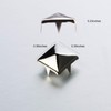 Beautyflier 100Pcs 10MM Square Pyramid Studs Silver 4 Prongs Nailhead