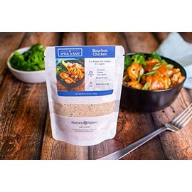 Savory Spice Bourbon Chicken Spice 'n Easy Recipe Mix, 3.55 oz Packet - Bourbon Seasoning for Chicken - Open, Spice and Serve