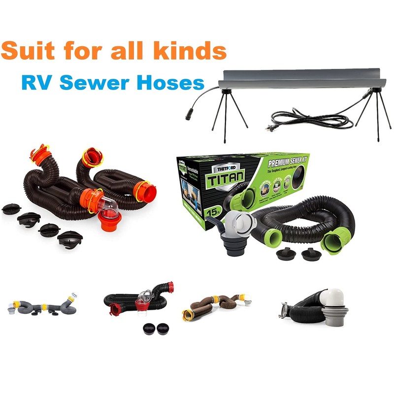 H&G Lifestyles Heated Sewer Hose Support for RV, Stainless Steel