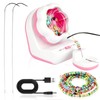 Electric Bead Spinner, Automatic Clay Beads Bowl with 2 Needles, Clay Bead Spinner Jewelry Making Machine for Girls Friendship Bracelet Making Kit, Essentials, Necklace, Waist Bead Maker, Bead Loom