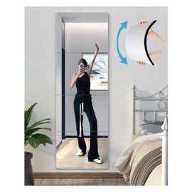 Shatterproof Wall Mirror Full Length for Bedroom, Acrylic Gym Mirrors For Home, Extra Thick: 0.1 inch, 10 x 10 inch x 4 Pcs, Workout Mirrors Safe for Kids, Over The Door, Long Wall Mounted