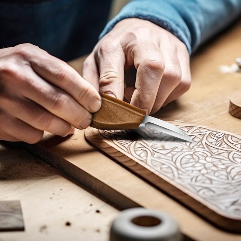 WAYCOM12 PCS Wood Carving Tools Set,Whittling Wood Carving Kit (12