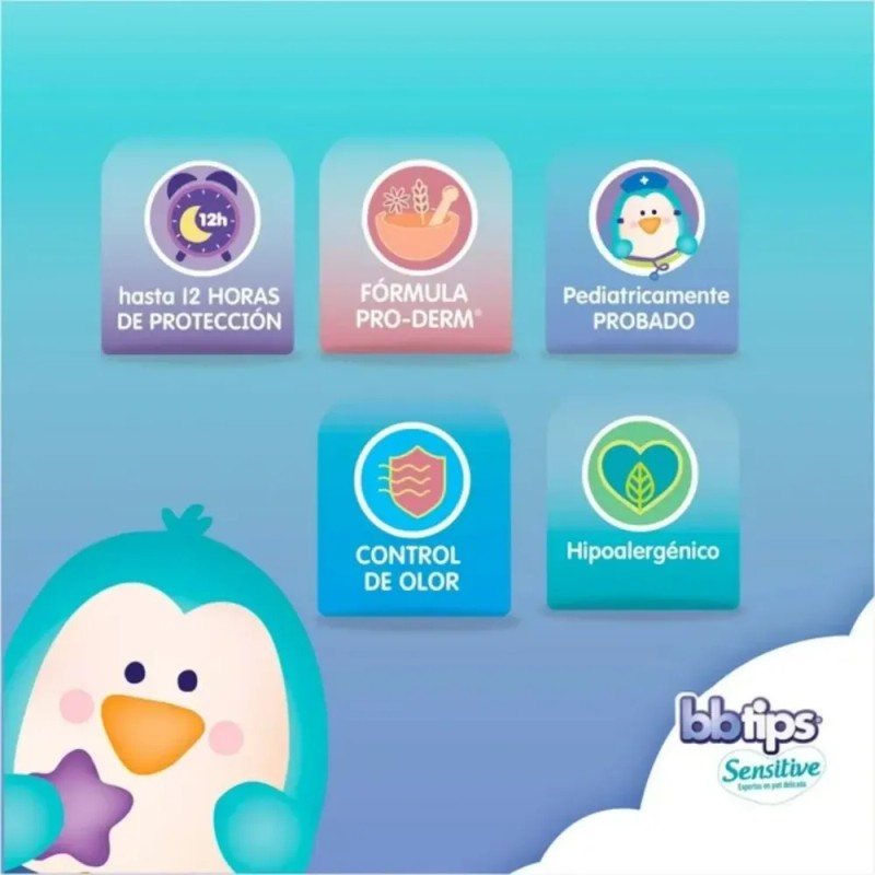 Pañales Etapa 5 Bbtips Sensitive 100 Pzas