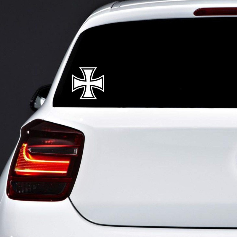 Autodomy Iron Cross Sticker Pack of 2 for Car or