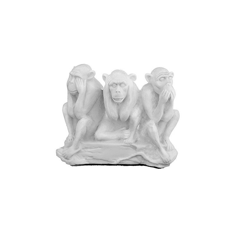 danila-souvenirs Marble Statue Figurine See, Hear, Speak No Evil Three