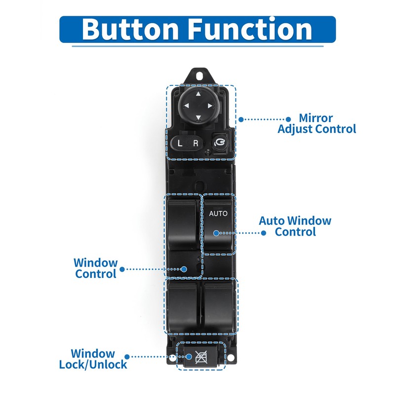 X AUTOHAUX Front Right Driver Side Power Window Switch Window
