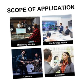 SUPVOX 5pcs Sponge Microphone Protectors Breathable Windscreens for Gooseneck Microphones for Conference Rooms Interviews Black Microphone