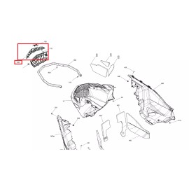 SKI-DOO GEN4 UPPER HOOD FILTER   OLD # 502007977  NEW # 502008543