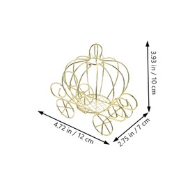 BESPORTBLE 6pcs Plated Pumpkin Carriage Candy Boxes Goodies Gift Boxes Pumpkin Cart Candy Boxes Wedding, Birthday, Special Event Décor/ Centerpiece