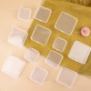 AUEAR, 40 Pieces 4 Sizes Square Empty Mini Plastic Storage